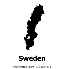 Sweden map icon. Simple illustration of sweden map vector icon for web