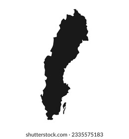 Vektorgrafik-Vektorgrafik-Design der schwedischen Karte