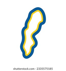 diseño de ilustración vectorial de icono de mapa de suecia