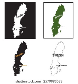 Sweden map icon vector illustration design