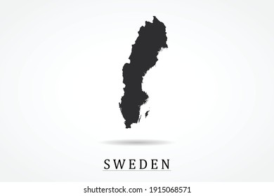 Sweden Map on white background - Vector illustration eps 10