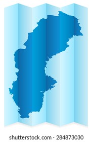 Sweden map on a white background. Vector illustration.