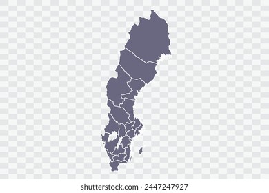 Sweden Map pewter Color on White Background quality files Png