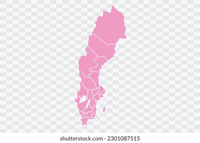 Sweden Map pink Color Background quality files png