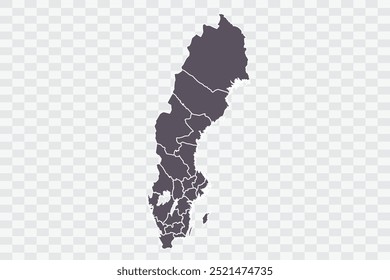 Sweden Map Smoke Color on White Background quality files Png