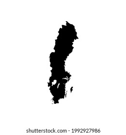 SWEDEN MAP VECTOR ILLUSTRATION ICON CREATIVE DESIGN
