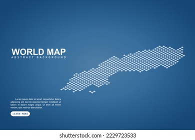 Mapa de Suecia - Mapa mundial Mapa vectorial internacional con píxeles isométricos superior y blanco, rejilla, grunge, estilo de medio tono aislado en fondo azul para el diseño, web - Ilustración vectorial eps 10