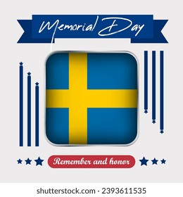 Sweden Memorial Day Vector Illustration