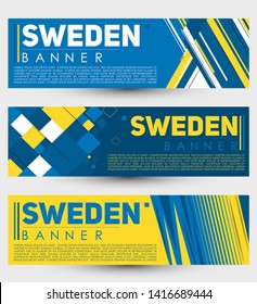 Sweden Modern Banner Template. vector Set design