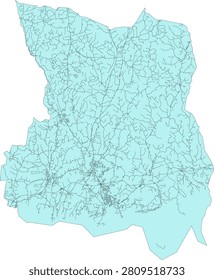 Sweden Municipality Karlshamn Vector Road Map