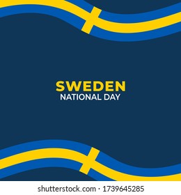 Sweden National Day. Celebrated annually on June 6 in Sweden. Happy national holiday of freedom. Swedish flag. Can used for Patriotic poster, greeting card, banner, flyer design. Vector illustration