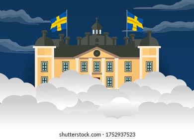 Sweden National Day. Celebrated annually on June 6 in Sweden. Happy national holiday of freedom. Sweden flag. Patriotic poster design. Vector illustration