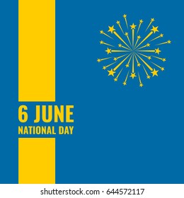 sweden national day greetings card