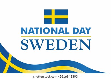 Sweden National Day June 6th Celebration Vector Design Illustration. Template for Poster, Banner, Advertising, Greeting Card or Print Design Element