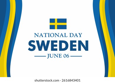 Sweden National Day June 6th Celebration Vector Design Illustration. Template for Poster, Banner, Advertising, Greeting Card or Print Design Element