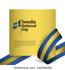 Sweden National Day Vector Template Design Illustration
