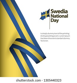 Sweden National Day Vector Template Design Illustration