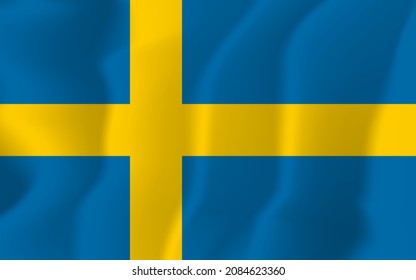 Sweden National Flag Background Illustrator