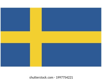 Nationale Flagge von SCHWEDEN - einzelne Vektorgrafik