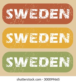 Sweden on colored background