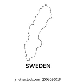 Sweden outline map. Abstract design, vector illustration	