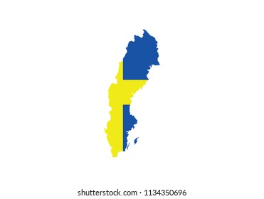 Sweden Outline Map Scandinavia Country State Stock Vector (Royalty Free ...