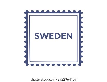 Schweden Briefmarke, Vektorsymbol auf weißem Hintergrund
Vektor-Briefmarke auf weißem Hintergrund