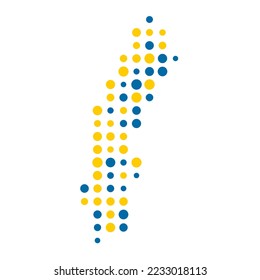 Sweden Silhouette Pixelated pattern illustration