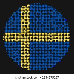 Schweden Silhouette Pixeldiagramm