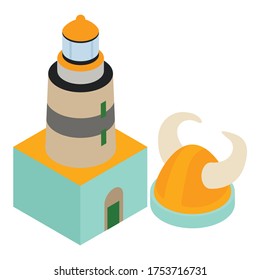 Sweden symbol icon. Isometric illustration of sweden symbol vector icon for web