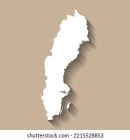 Schweden Vektorlandkarte Silhouette