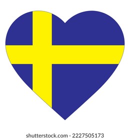 Sweden vector design of love symbols. Eps10 Vector Illustration