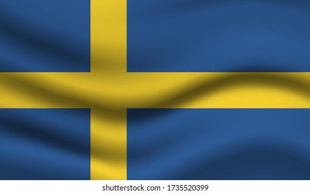 Sweden Vector Flag. Vector illustration.