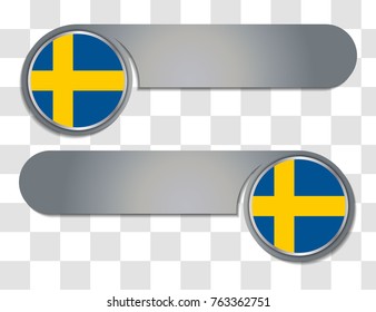 Sweden vector flag illustration. vector match scoreboard illustration. eps10.