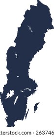 Sweden Vector map. High detailed. 