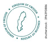 Sweden vector map. Retro vintage insignia with Sweden map. Distressed visa stamp with Sweden text wrapped around a circle and stars. Country map vector illustration.