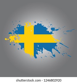 Sweden Vector paint stain