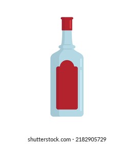 Sweden vodka bottle icon. Flat illustration of Sweden vodka bottle vector icon isolated on white background