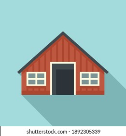 Sweden wood house icon. Flat illustration of sweden wood house vector icon for web design