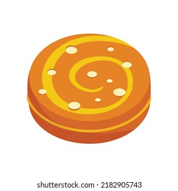 Swedish bake cookie icon. Flat illustration of swedish bake cookie vector icon isolated on white background