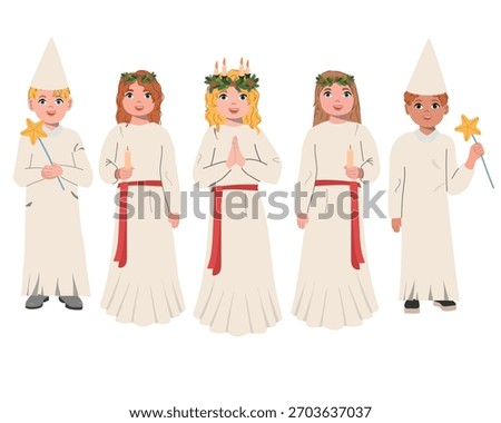Swedish Christmas tradition. Vector illustration