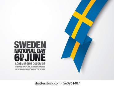 Swedish flag. 6 th of June. National Day 