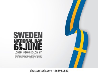 Swedish flag. 6 th of June. National Day 