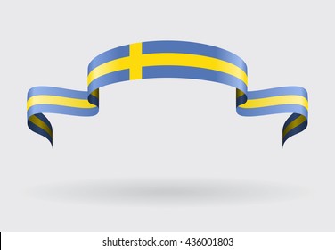 Swedish flag background. Vector illustration.