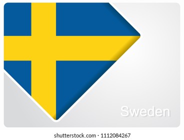 Swedish flag design background layout. Vector illustration.