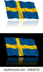Swedish Flag Flowing