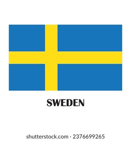 Swedish flag icon vector illustration symbol design