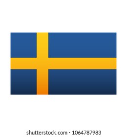 Swedish flag isolated icon