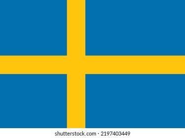 Schwedische Flagge, einfache Vektorgrafik