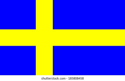 Swedish flag vector illustration. Sweden Flag vector.